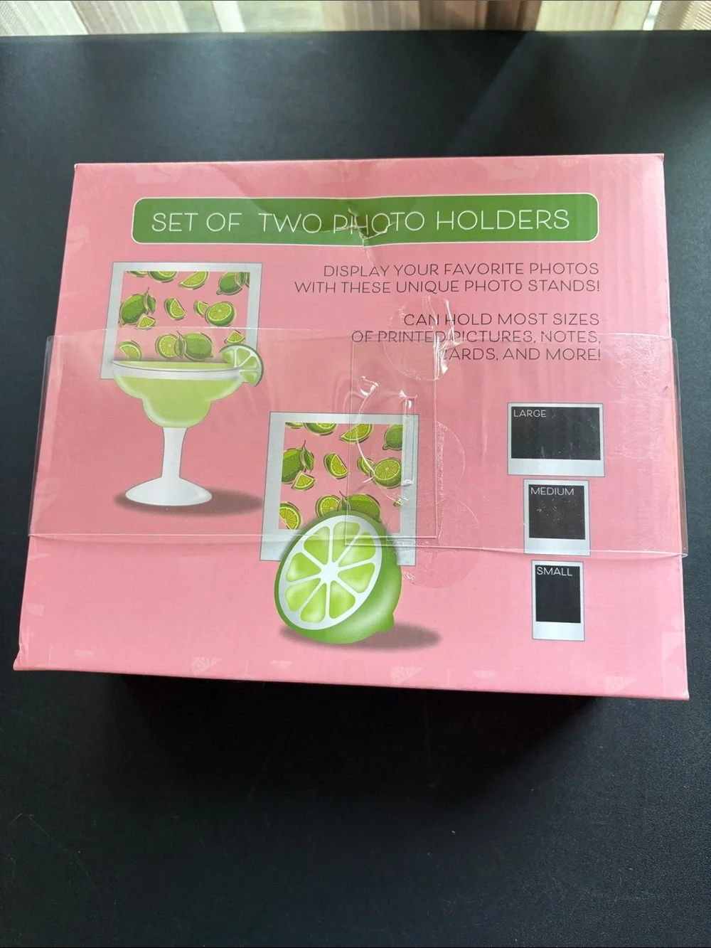 Mellow & Mod Set of Two Lime-Themed Photo Holders